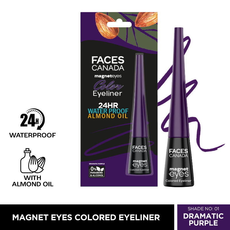 Faces Canada Magneteyes Color Eyeliner - Dramatic Purple |4 ml|MRP 399