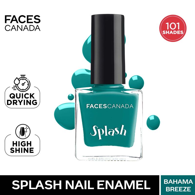 Faces Canada Splash Nail Enamel � 58 Bahama Breeze|8 ml|MRP 129