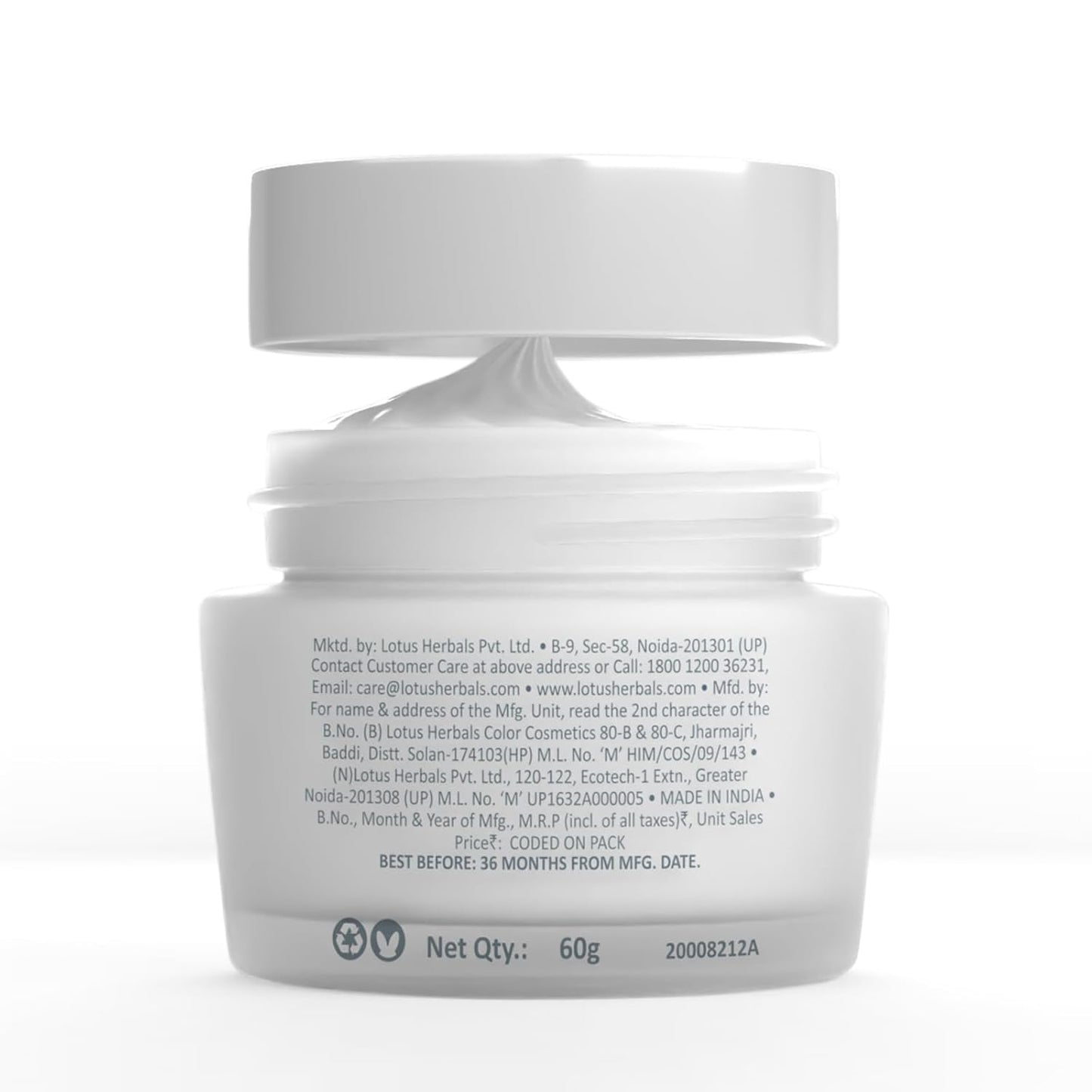 Lotus Herbals WhiteGlow Skin Brightening Deep Moisturising Cream, face cream, SPF 20 PA+++