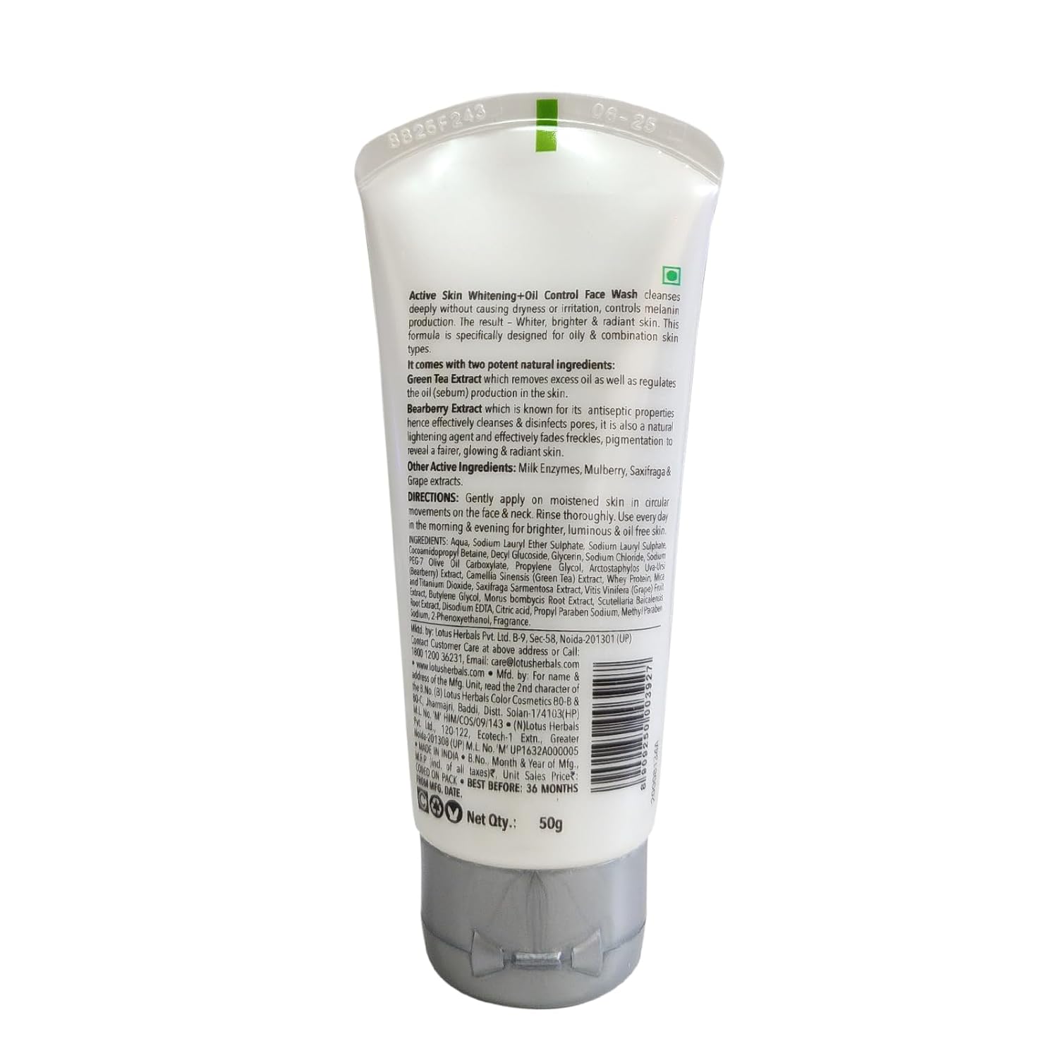 Lotus Herbals Whiteglow Active Skin Whitening Face Wash, face wash, gel texture