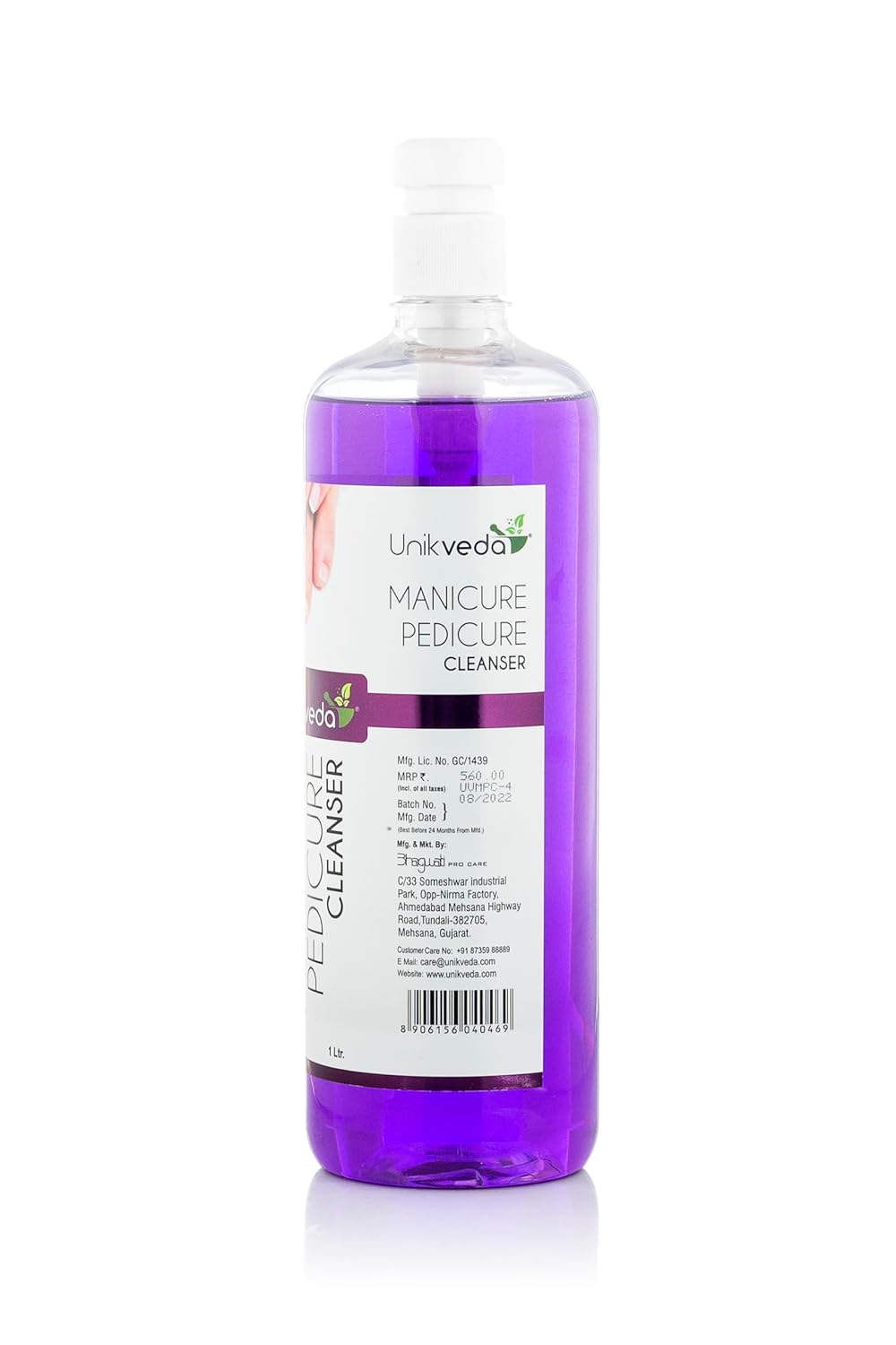 Unikveda Lavender Mani Pedi Cleanser, lavender extract cleanser, spa care