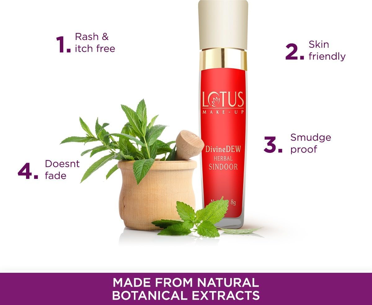 Lotus Make-Up Divine Dew Herbal Sindoor, sindoor, Love Drop shade