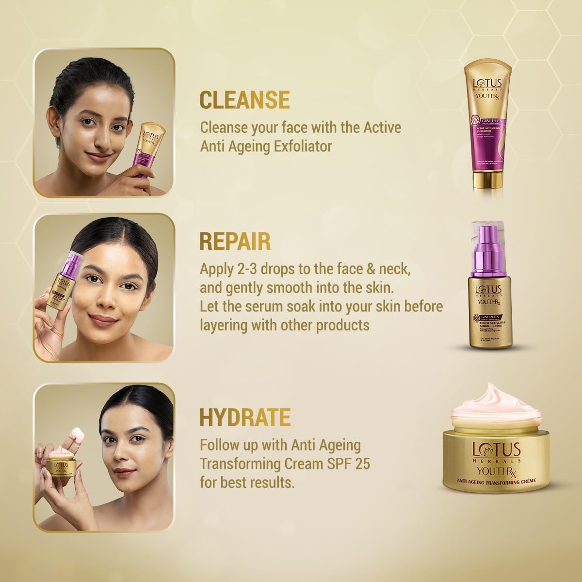 Lotus Herbals YouthRx Youth Activating Serum + Cream, skincare duo, serum and cream
