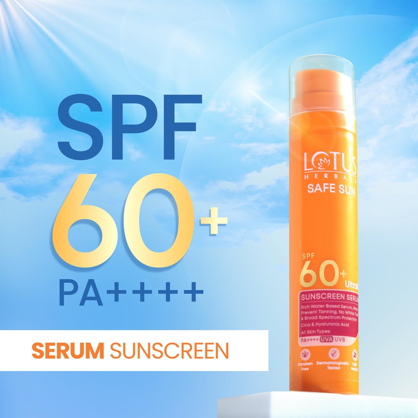 Lotus Herbals Safe Sun UltraRX Sunscreen Serum, sunscreen serum, SPF 60 PA++++