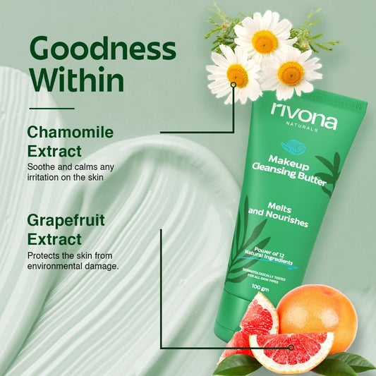 Rivona Makeup Cleansing Balm, gentle makeup remover, deep cleansing balm, skincare cleanser