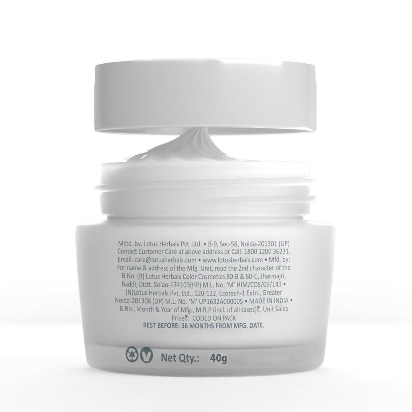 Lotus Herbals WhiteGlow Skin Brightening Deep Moisturising Cream, face cream, SPF 20 PA+++