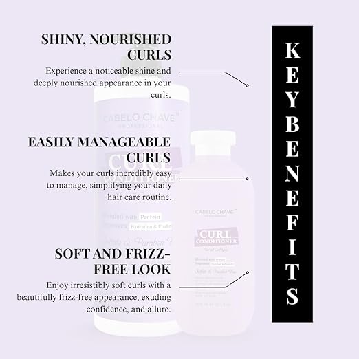 Cabelo Chave Curl Conditioner l Hydrating & Frizz-Control Formula For Soft, Defined Curly Hair 1000ml