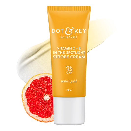 Dot & Key Vitamin C E Strobe Cream, radiant glow highlight
