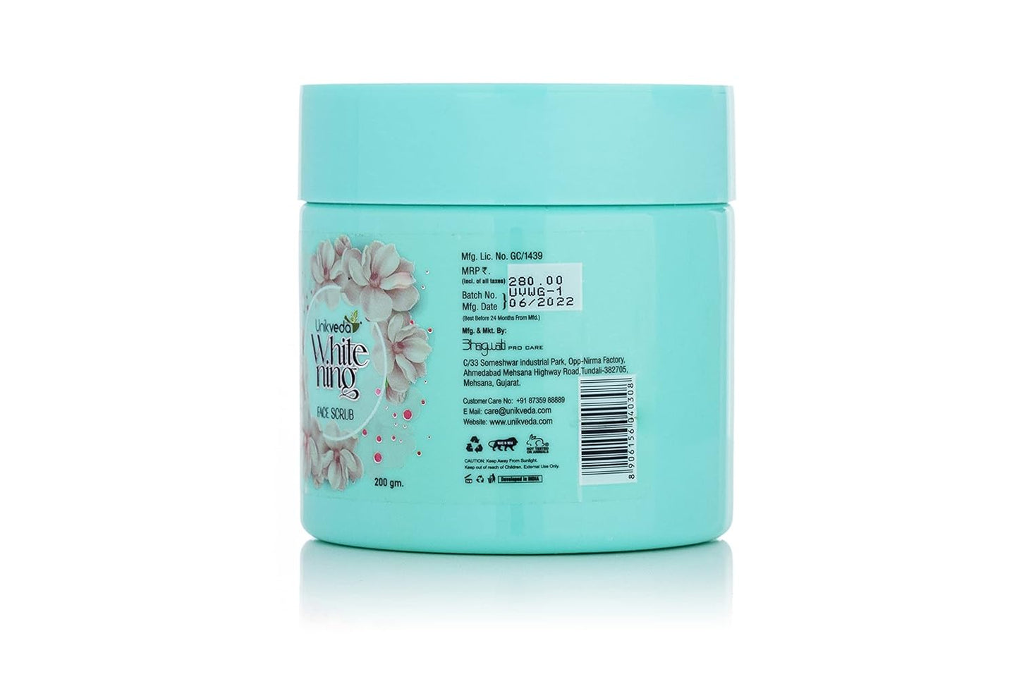 Unikveda Whitening Face Scrub, mild exfoliating scrub, refined skin texture, professional facial care, bright skin