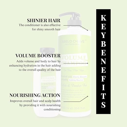 Cabelo Chave Volumizing & Nourishing Conditioner For Fine & Thin Hair 1000ml