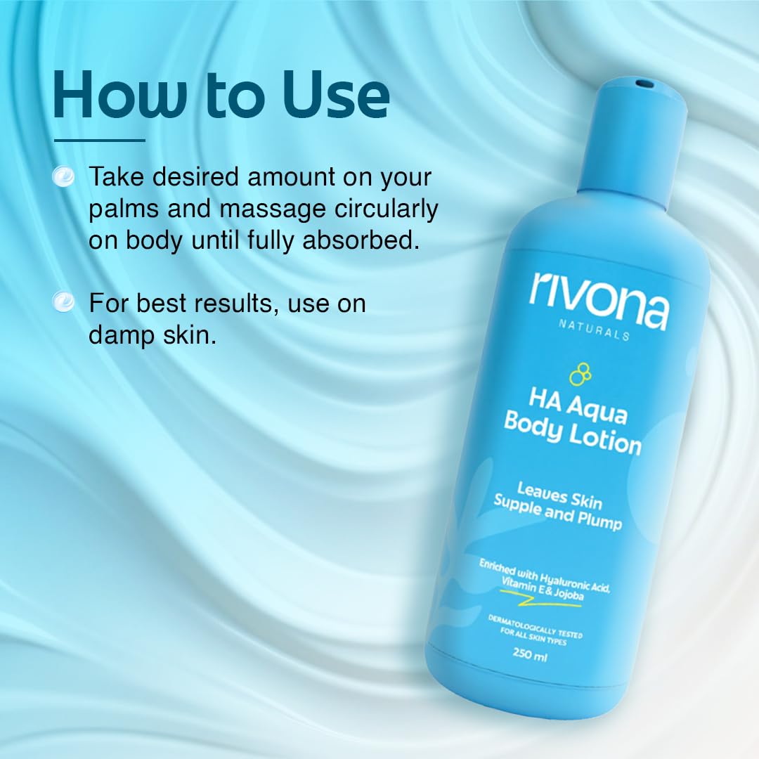 Rivona HA Nourishing Body Lotion, hyaluronic acid hydration, deep moisturising lotion, soft skin care, daily body care