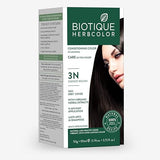 Biotique Herbcolor 4N Brown – Ammonia-free herbal hair color with henna, indigo, and Himalayan botanicals