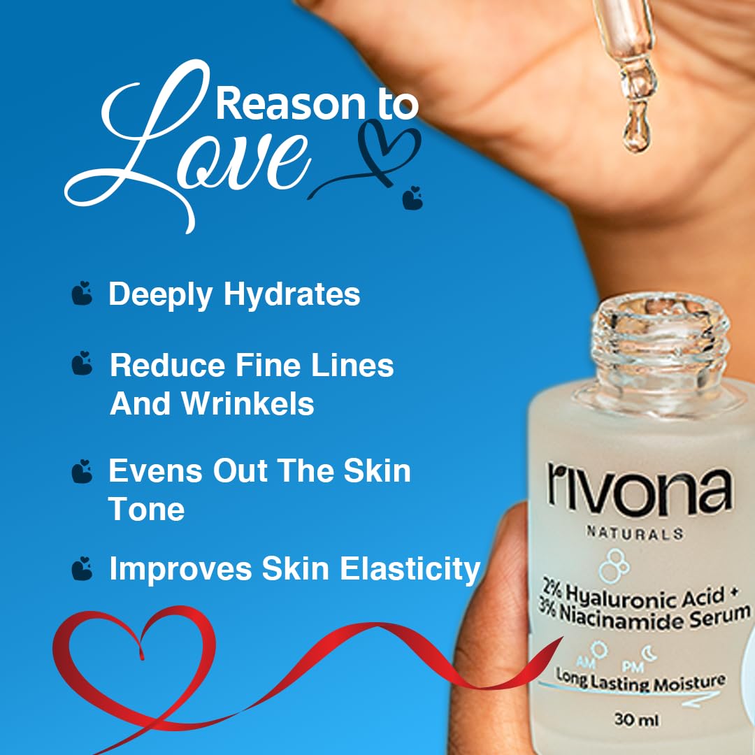 Rivona Niacinamide HA Serum, hydration face serum, oil balance skincare, daily serum