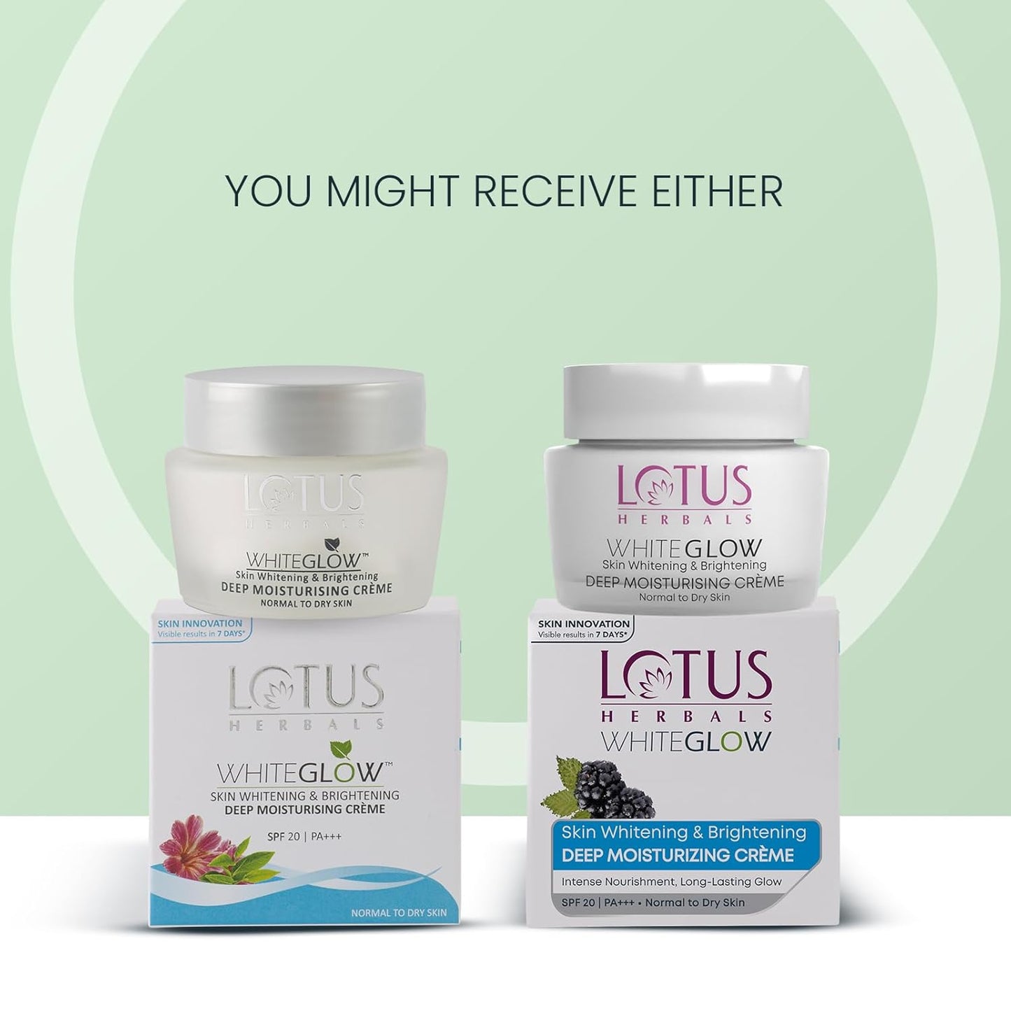 Lotus Herbals WhiteGlow Skin Brightening Deep Moisturising Cream, face cream, SPF 20 PA+++