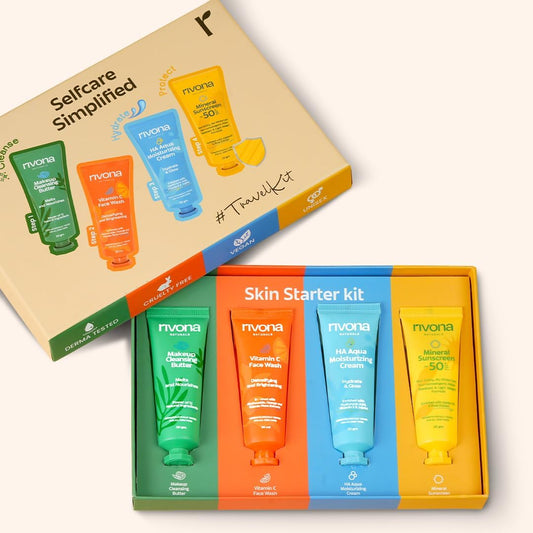 Rivona Skincare Travel Kit, travel size skincare, daily skin essentials, rivona kit