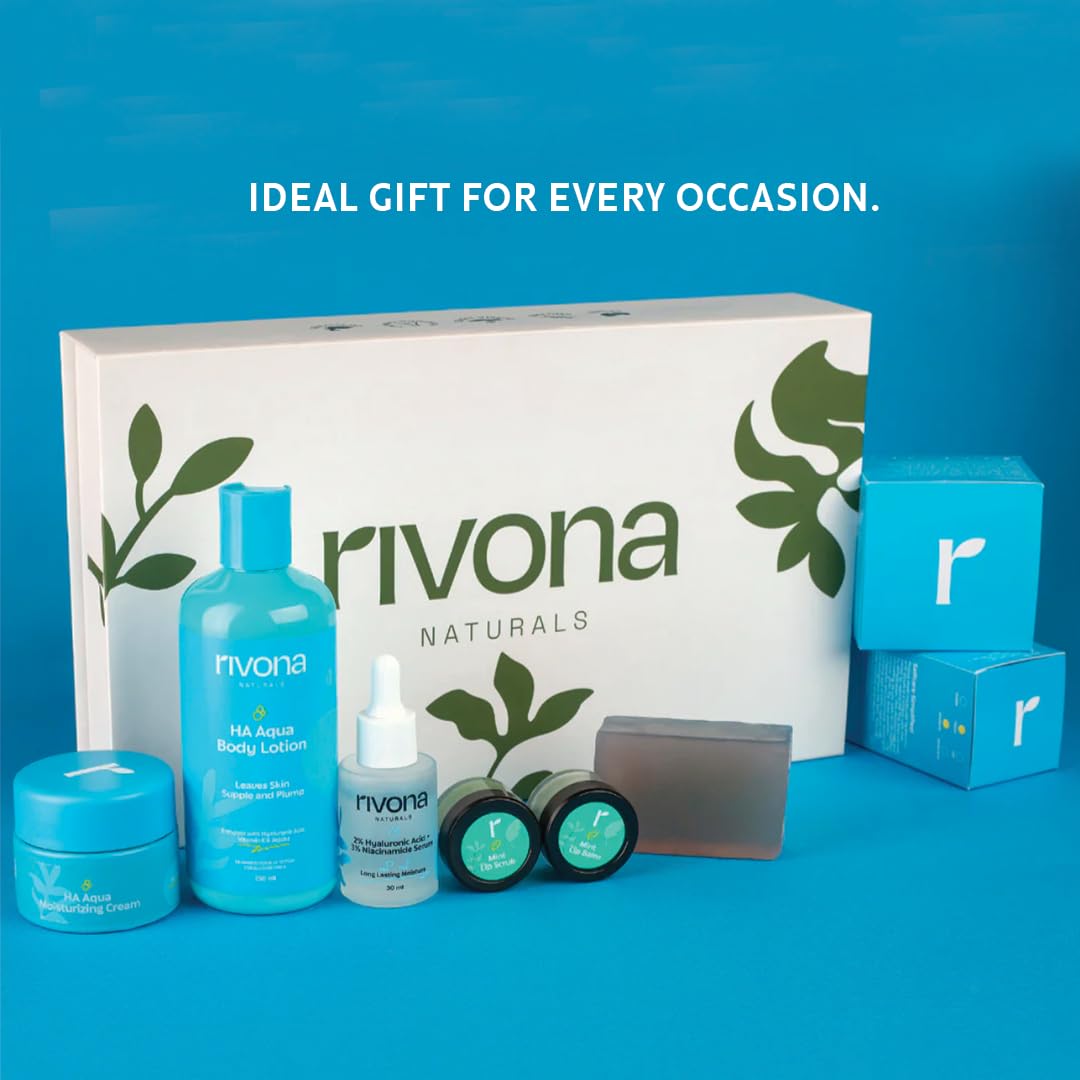 Rivona Blue and Dew Gift Set, premium skincare gifting, rivona collection
