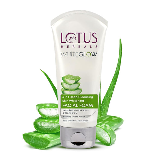 Lotus Herbals Whiteglow 3 In 1 Deep Cleaning Facial Foam, facial foam, foaming texture