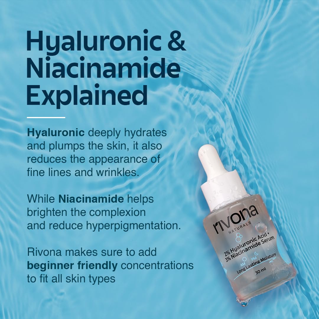 Rivona Niacinamide HA Serum, hydration face serum, oil balance skincare, daily serum
