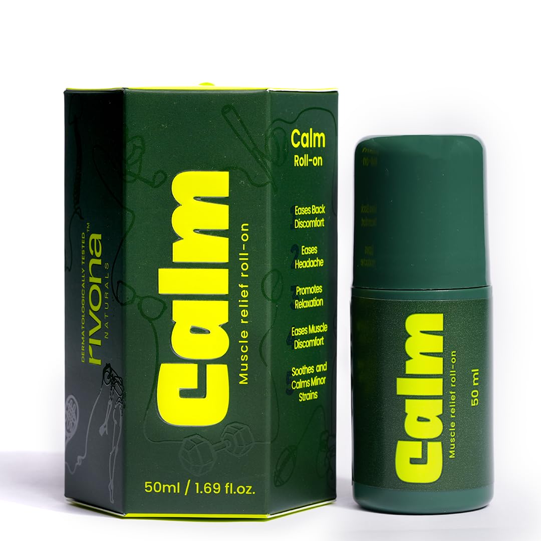 Rivona Calm Pain Relief Roll On, soothing massager, muscle relief care, rivona wellness