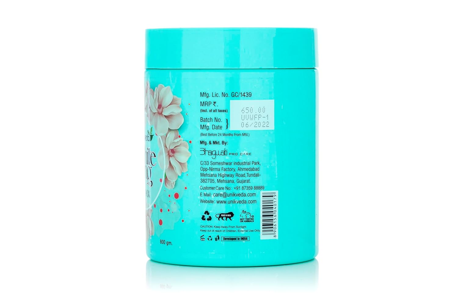 Unikveda White Skin Face Pack, even tone skincare pack, herbal bright care, professional facial pack, glowing skin