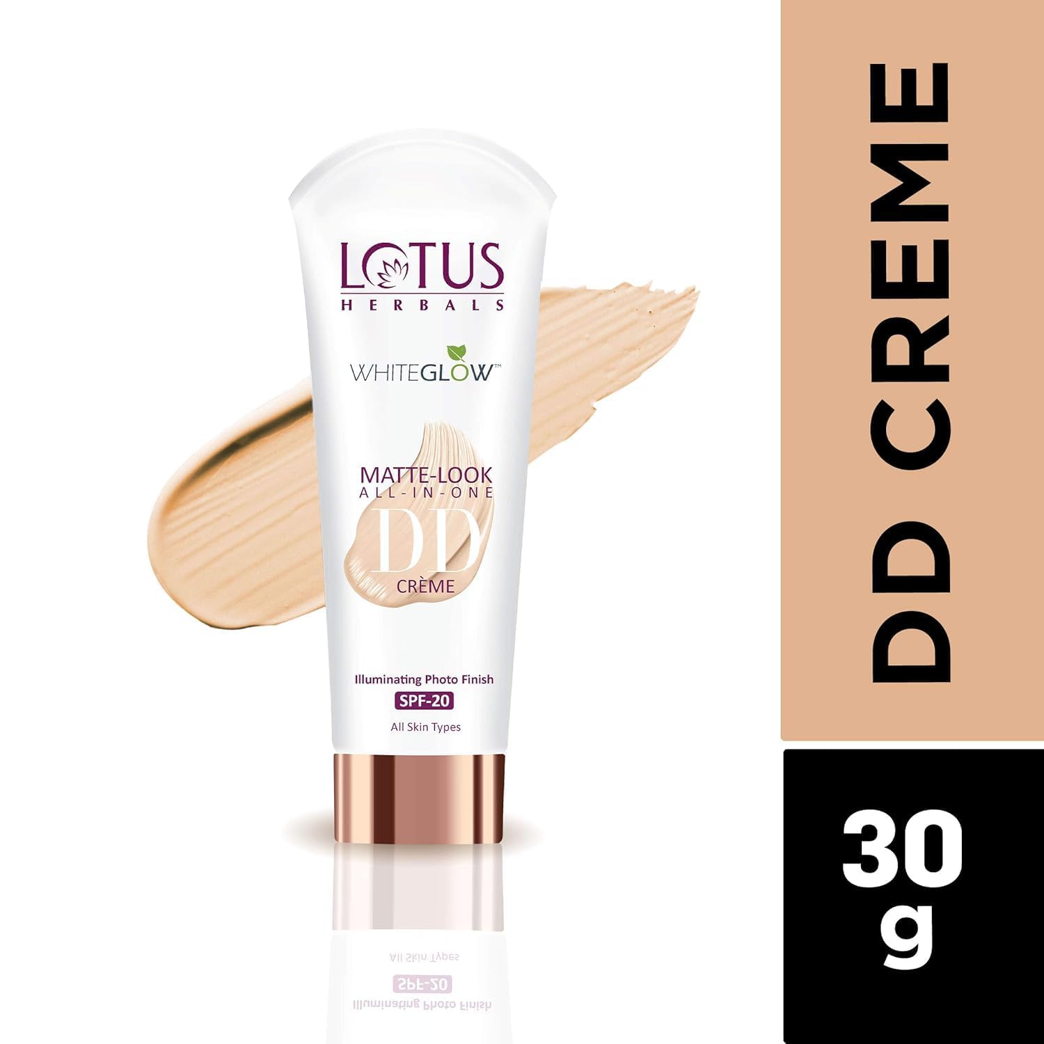 Lotus Herbals Whiteglow Matte Look DD Cream, DD cream, matte finish, Natural Beige