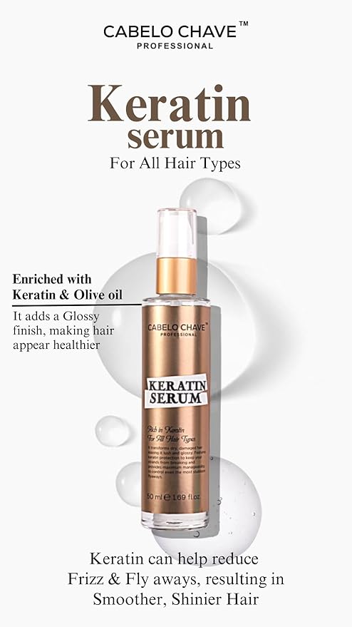 Cabelo Chave Keratin Serum For Frizz Control & Shiny Hair 50ml