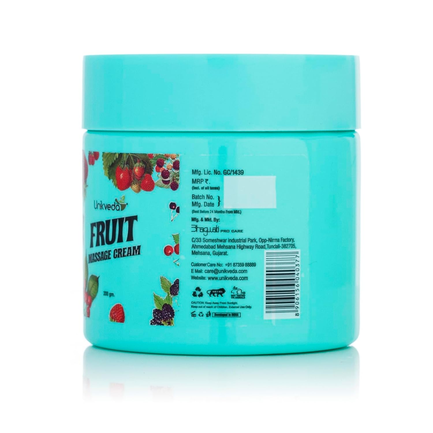 Unikveda Fruit Massage Cream, fruit based massage cream, nourishing skin care