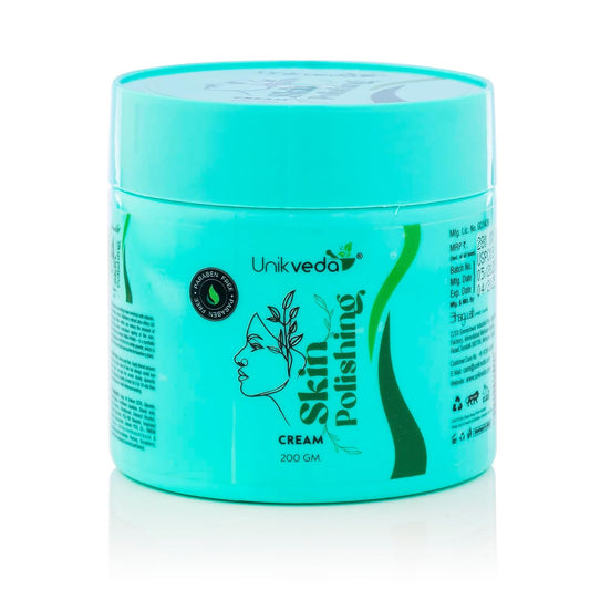 Unikveda Skin Polishing Cream, smooth finish facial cream, professional skincare, soft skin treatment