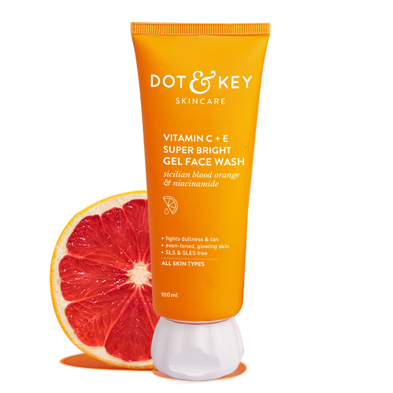 Dot & Key Vitamin C E Gel Face Wash, brightening gel cleanser, antioxidant face wash, fresh skin cleansing, daily skincare