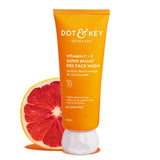 Dot & Key Vitamin C E Gel Face Wash, brightening gel cleanser, antioxidant face wash, fresh skin cleansing, daily skincare