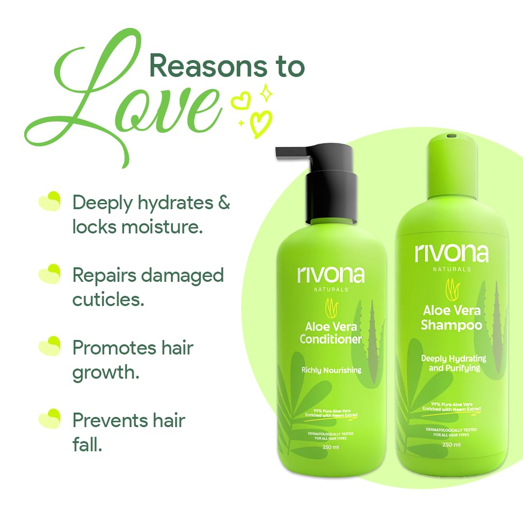 Rivona Aloe Anti Frizz Hair Care, smooth hair shampoo conditioner, frizz control care