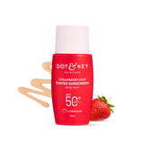 Dot & Key Strawberry Dew Tinted Sunscreen, porcelain shade sun care, even coverage sunscreen