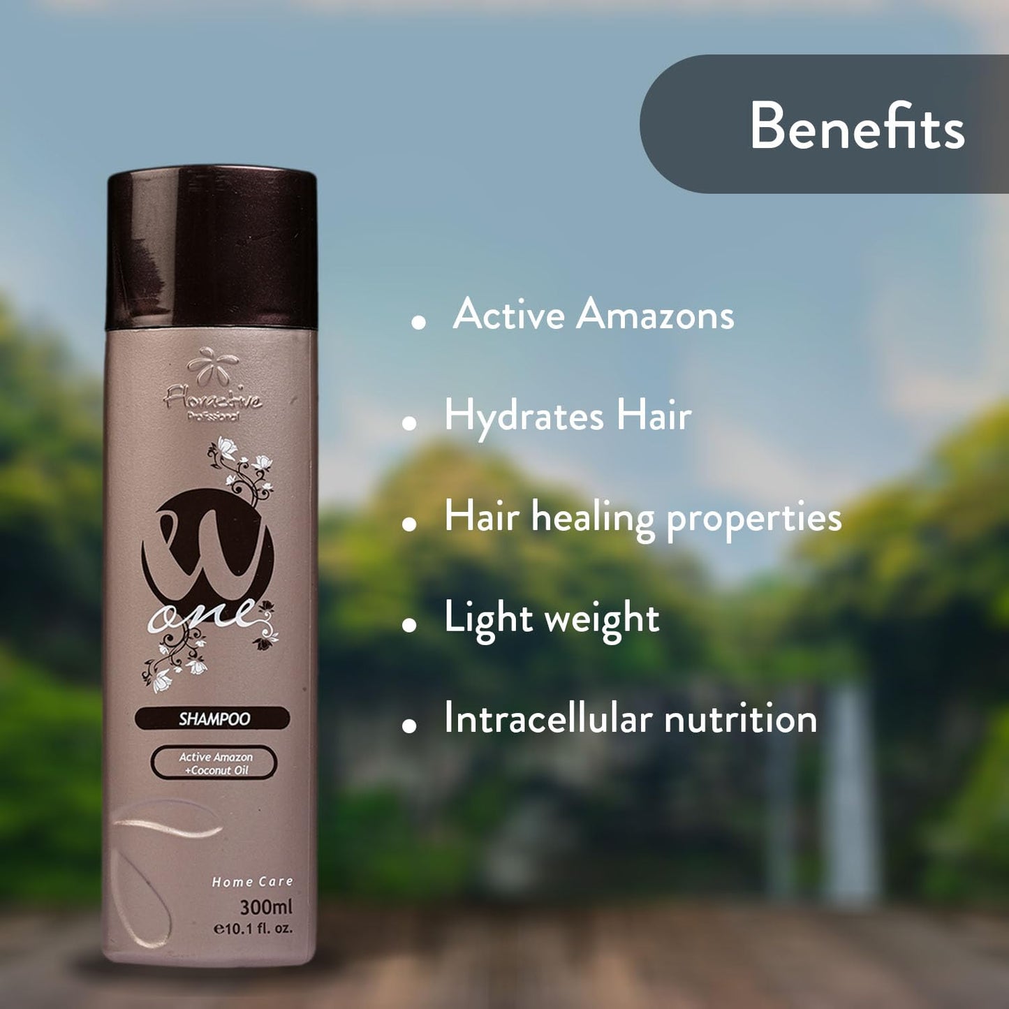 Floractive W One Shampoo (300 ml), a professional keratin care cleanser.