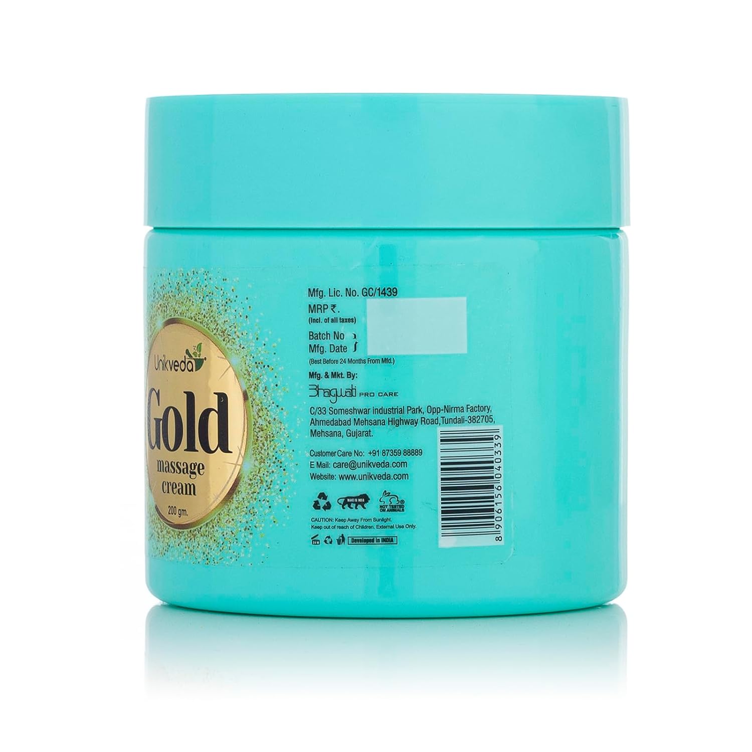 Unikveda Gold Massage Face Cream, gold infused cream, moisturising skin care