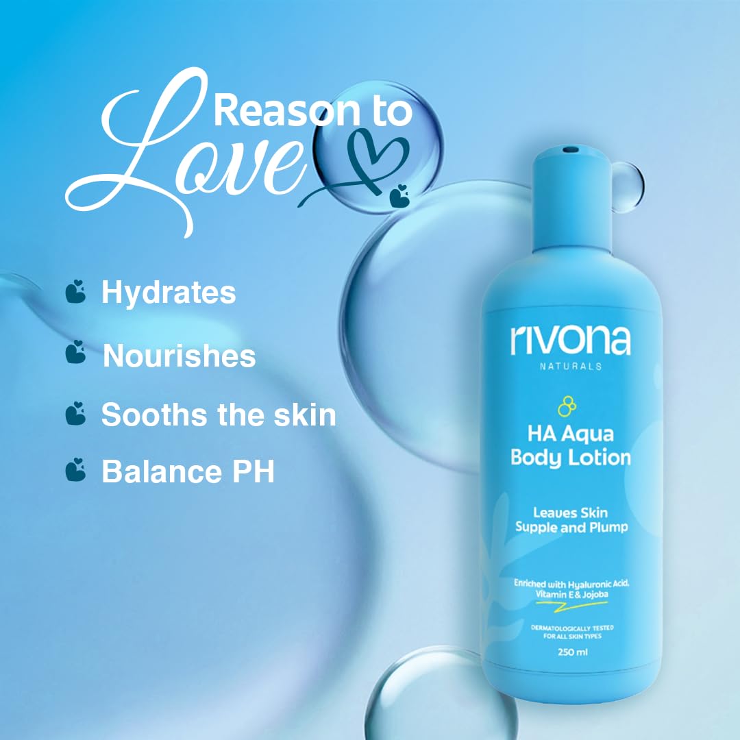 Rivona HA Nourishing Body Lotion, hyaluronic acid hydration, deep moisturising lotion, soft skin care, daily body care