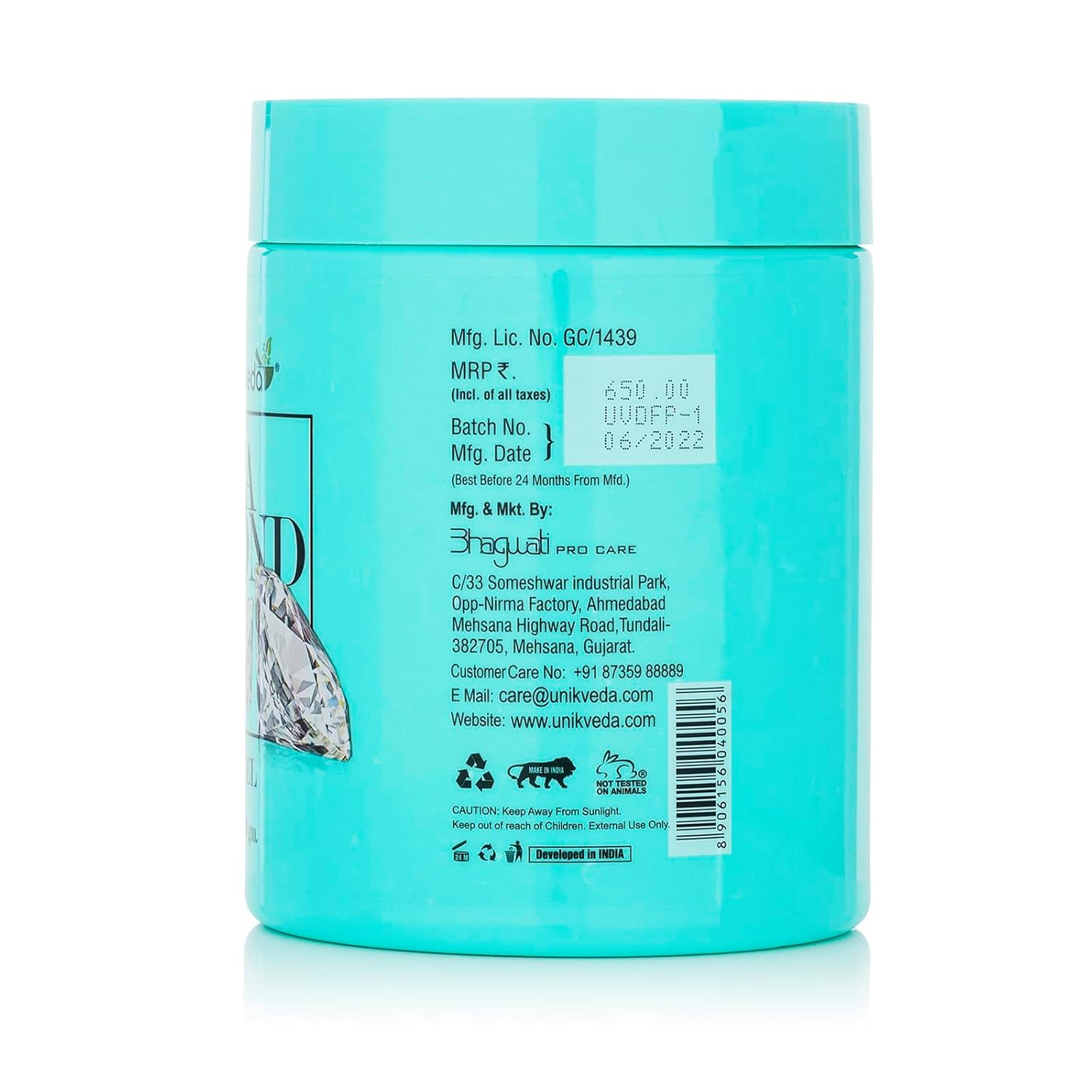 Unikveda Diamond Massage Gel, diamond gel, blueberry extract massage gel, hydrating skin care, professional massage
