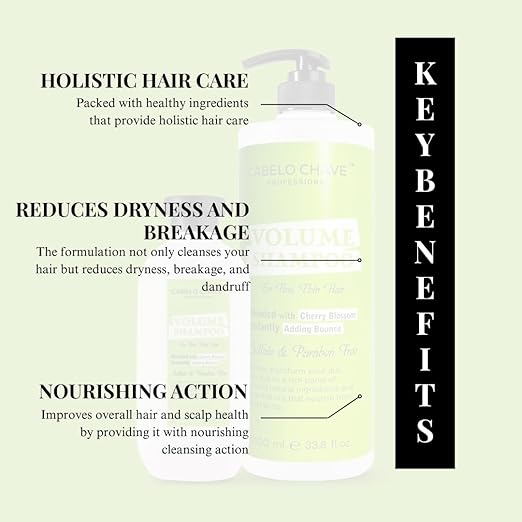 Cabelo Chave Volume Shampoo| Fuller & Thicker Hair 300ml