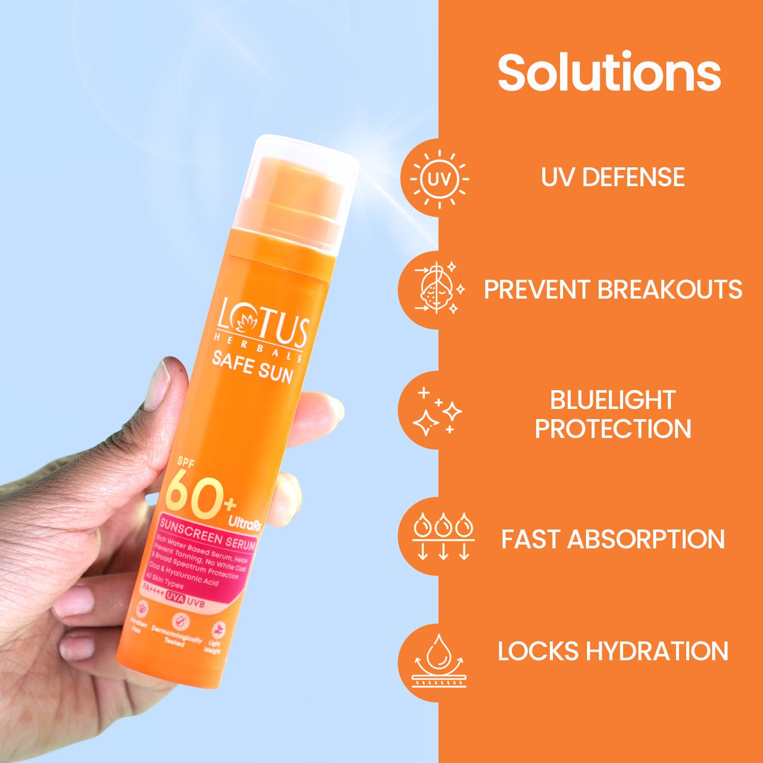 Lotus Herbals Safe Sun UltraRX Sunscreen Serum, sunscreen serum, SPF 60 PA++++