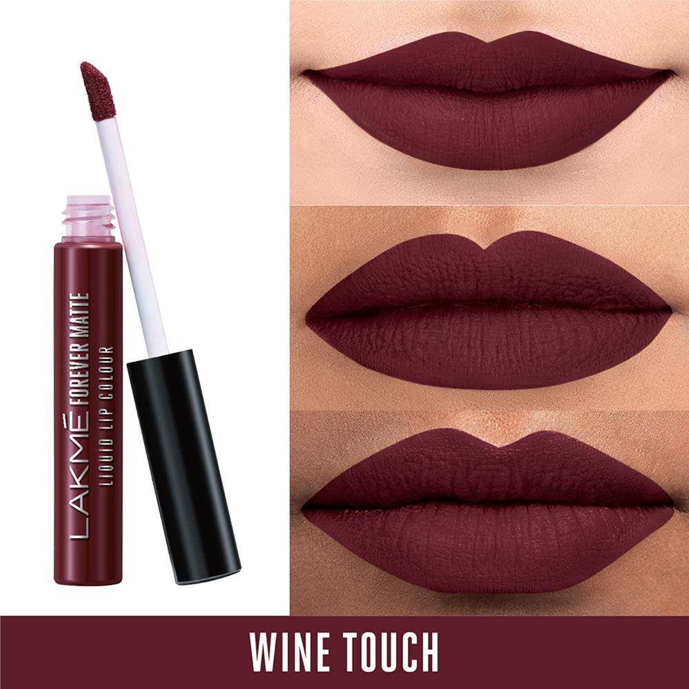 Lakme Forever Matte Liquid Lip Colour ï¿½ Wine Touch|5.6 ml|MRP 450