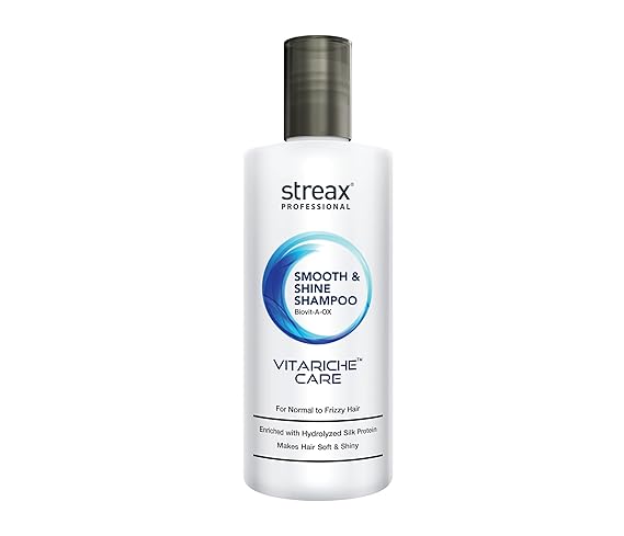 Streax Professional Vitariche Care Smooth & Shine Shampoo |300 ml|MRP 300
