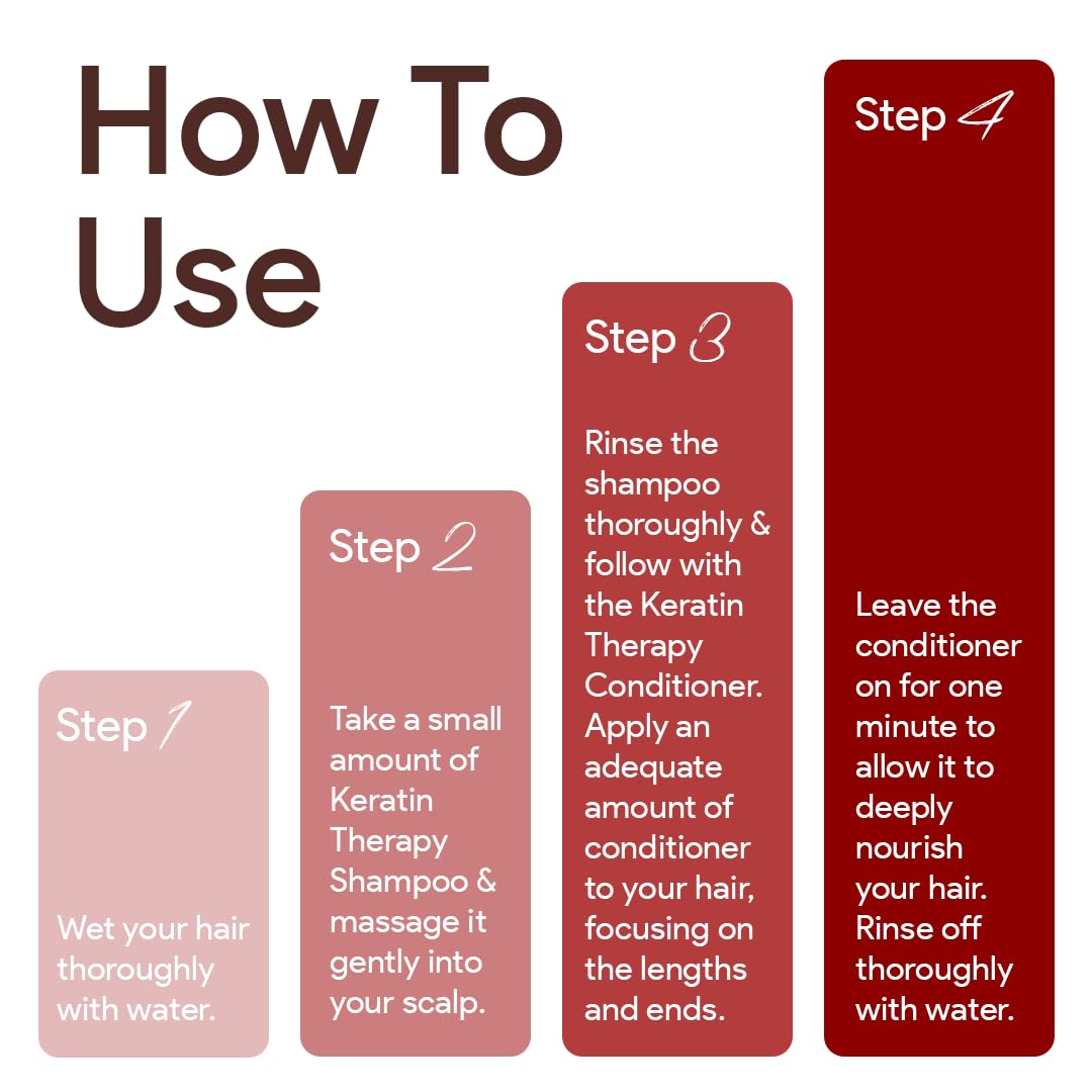 Rivona Keratin Therapy Hair Set, shampoo conditioner combo, smooth hair care