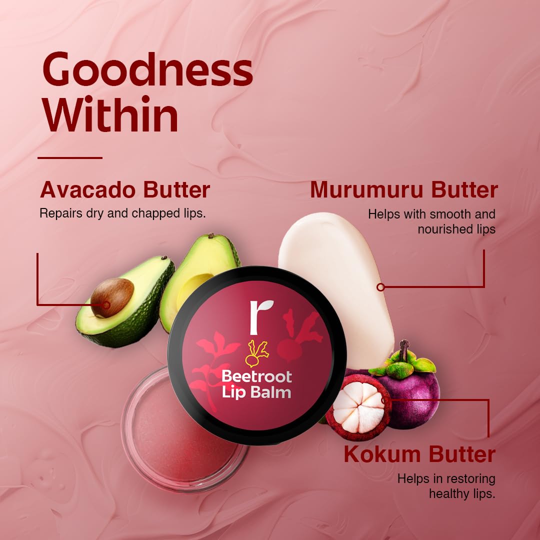 Rivona Naturals Beetroot Lip Balm, beetroot lip care, natural tinted lip balm, nourishing lip care, soft lips balm