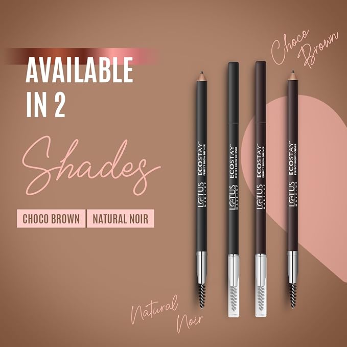 Lotus Herbals Ecostay Perfect Brow Definer, brow pencil, Choco Brown shade