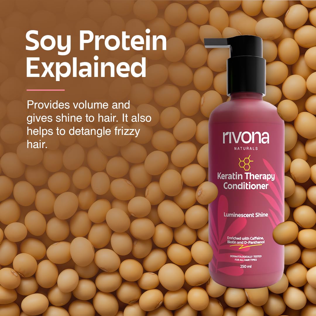 Rivona Keratin Therapy Conditioner, frizz control hair conditioner, smooth hair care, keratin treatment
