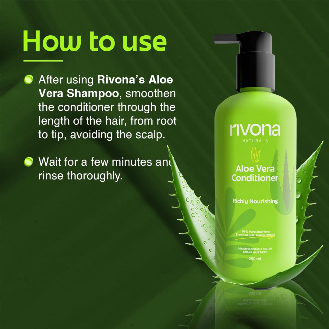 Rivona Aloe Vera Conditioner, hydrating hair conditioner, smooth hair care, aloe based conditioner, daily hair care