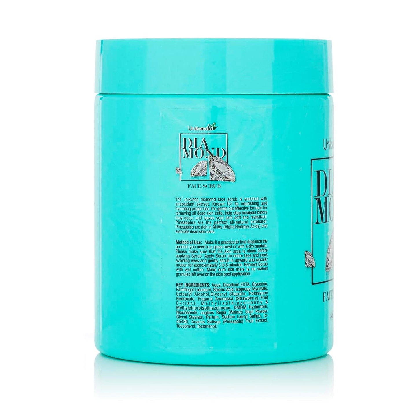 Unikveda Diamond Face Scrub, diamond exfoliating scrub, herbal face scrub, smooth skin care, professional facial