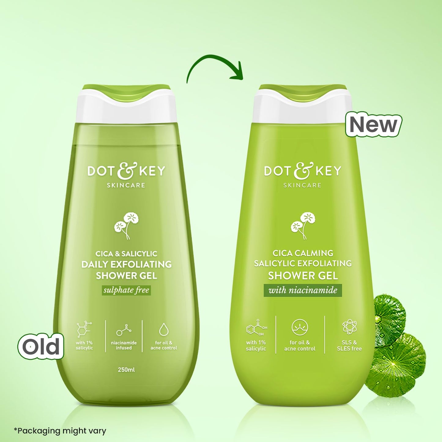 Dot & Key Cica Salicylic Shower Gel, body acne care cleanser
