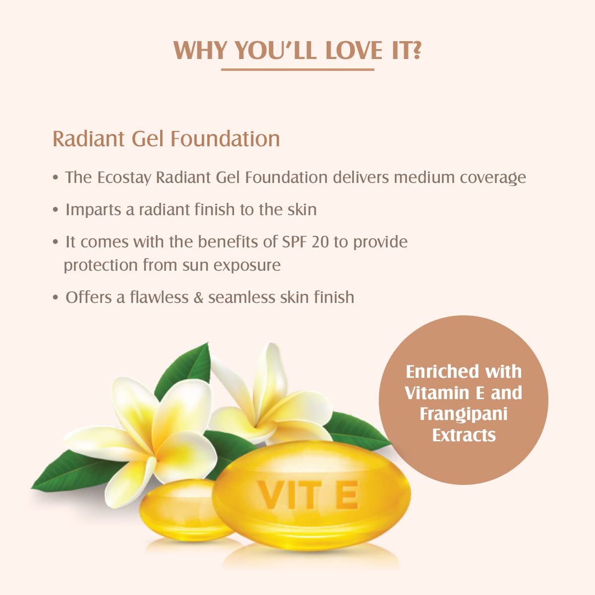 Lotus Make-Up Ecostay Radiant Gel Foundation, gel foundation, Vanilla shade