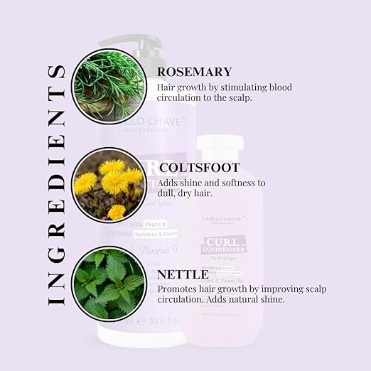 Cabelo Chave Curl Conditioner l Hydrating & Frizz-Control Formula For Soft, Defined Curly Hair 1000ml