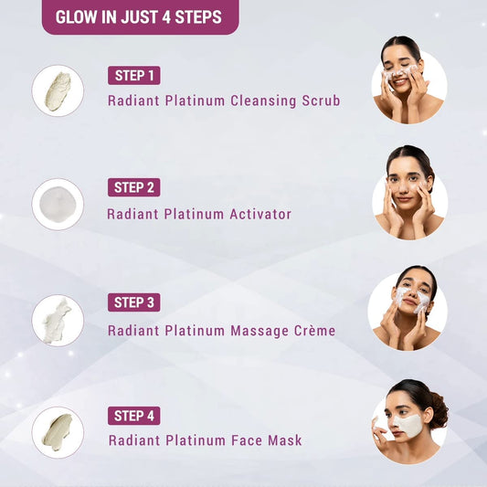 Lotus Herbals Radiant Platinum Cellular Anti-Ageing Facial Kit, facial kit, salon-grade